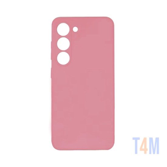 Capa de Silicone com Moldura de Câmera para Samsung Galaxy S23 FE Rosa